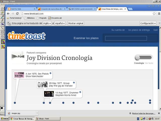 cracion de lal inea del tiempo