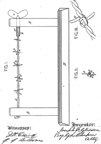 Joseph Glidden's Barbed wire