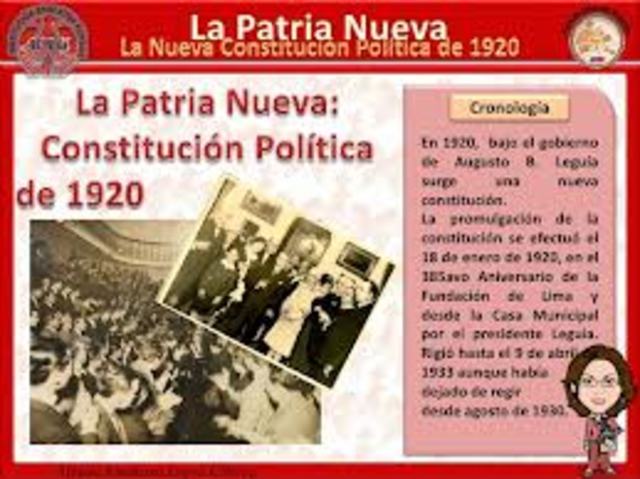 Promulgación de la Constitución Política del Perú 1920