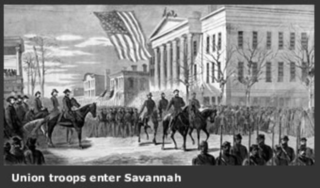 Savannah, GA falls to the Union