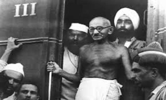 Ghandi Travels Across India