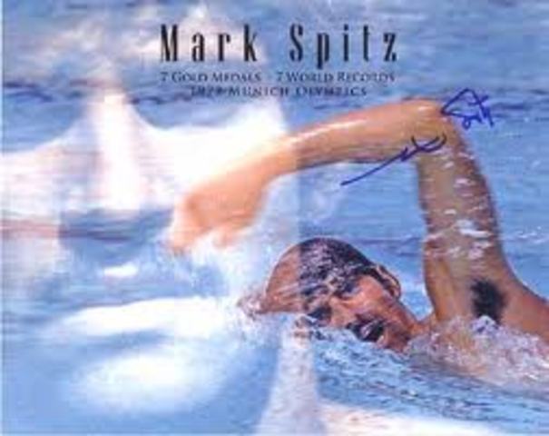 Mark Spitz wins 7 Gold Medals at Olympics in Munich, West Germany