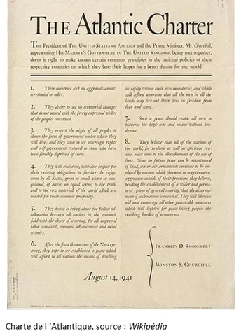 Charte de l'Atlantique : les Eu du côté des démocraties en guerre