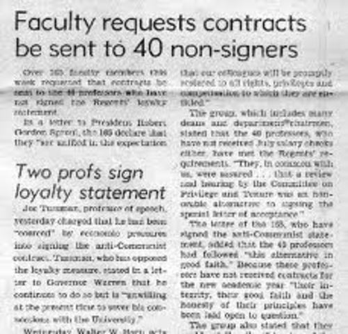 Loyalty Oath Controversy at UC