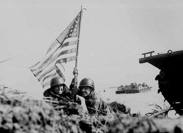 Guam liberated by the US Okinawa, and Iwo Jima bombed