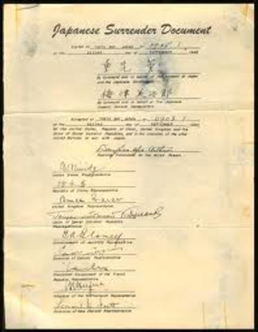 Japón firma rendición internacional