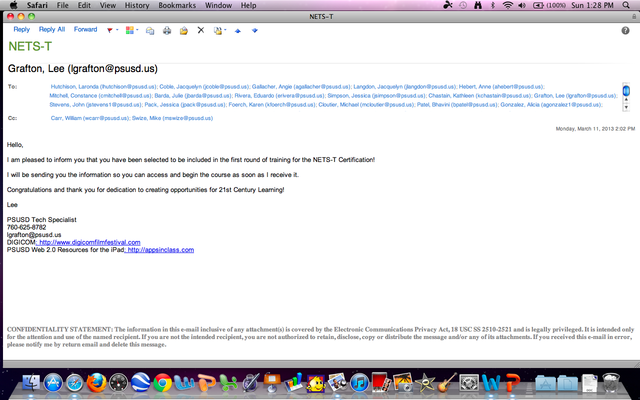 Jedi Masters accepted into NETS-T Program