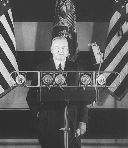 Herbert Hoover was elected as President