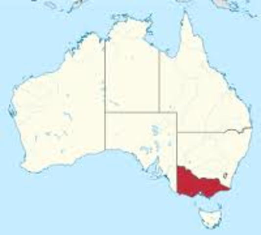 Colony of Victoria created (Victoria seperated from NSW)
