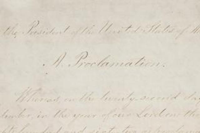 Emancipation Proclamation takes effect