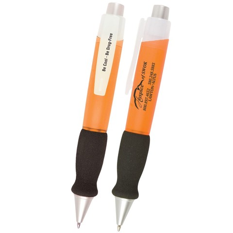 Plasctic grips on pens