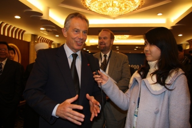 interviewed former British Prime Minister – Tony Blair