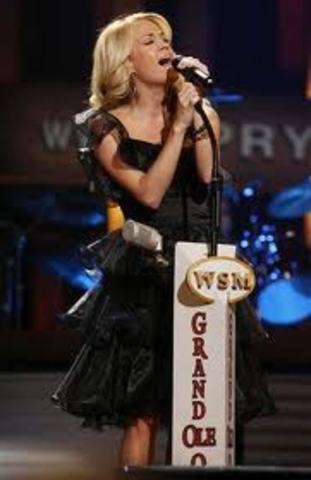 Carrie was inducted into the Grand Ole Opry