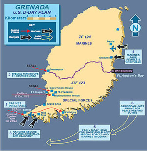 U.S. Troops Overthrow Regimes in Grenada