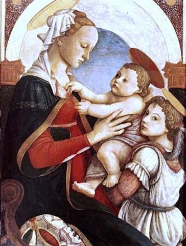Botticelli - "Virgen con el Niño y ángel"
