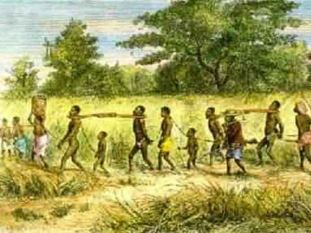 Capture and Enslavement of African men, women and children who were taken to the America’s for work on plantations and in mines.