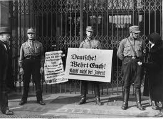 Nazis boycott of Jewish businesses