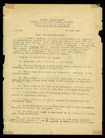 McArthur’s plan for Japan