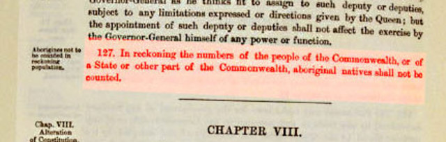 Aboriginal people are excluded from the Census