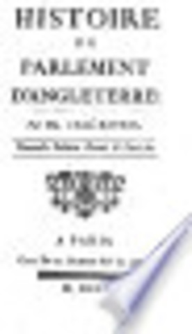 1ère édition de l'Histoire du Parlement d'Angleterre