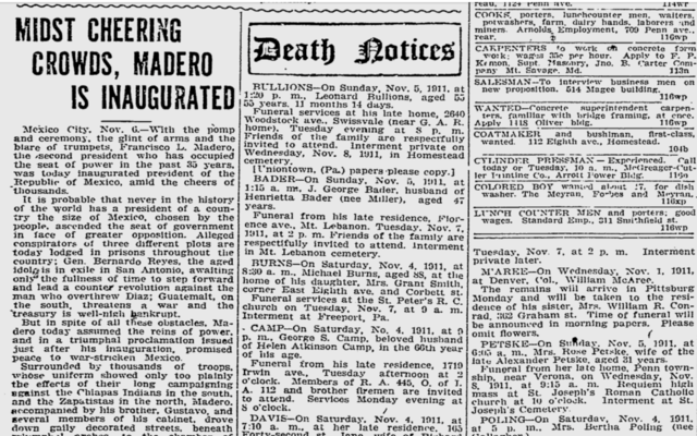 Madero is inaugurated