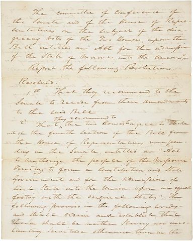 Missouri Compromise of 1820