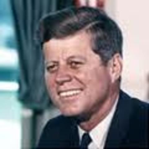 All american team meets John F. Kennedy