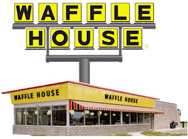 The grand opening of the waffle house and some