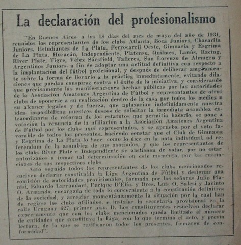 Profesionalismo y amateurismo