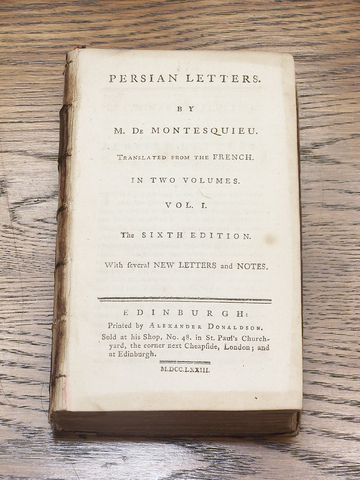 Montesquieu published Persian Letters