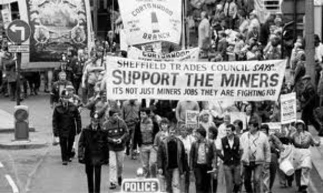 Miners on strike