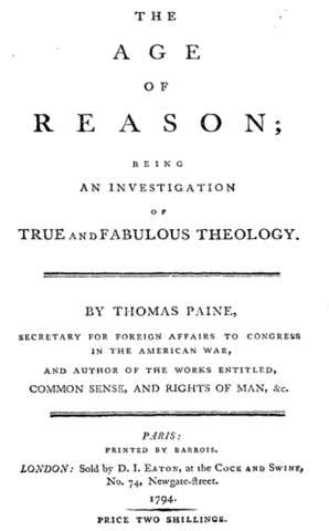 Thomas Paine's The Age of Reason was written