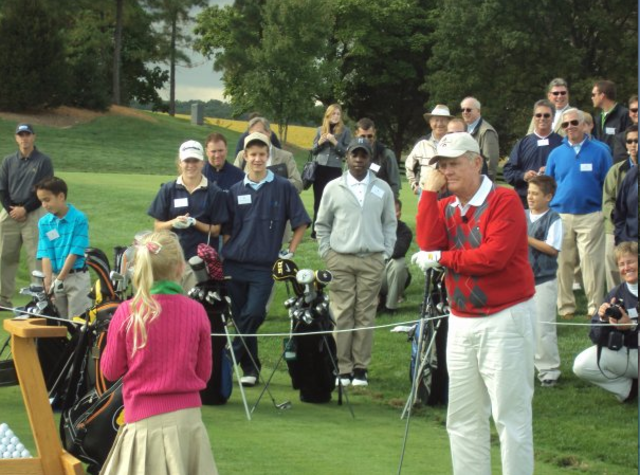 Was televised, playing golf with Jack Nicholaus!