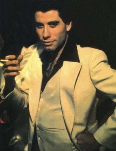 The movie Saturday Night Fever inspires disco fashion.