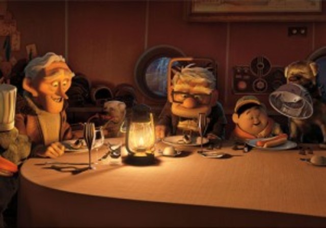 They have dinner with Charles