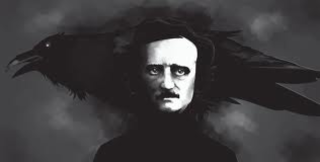 Edgar Allan Poe starts to write