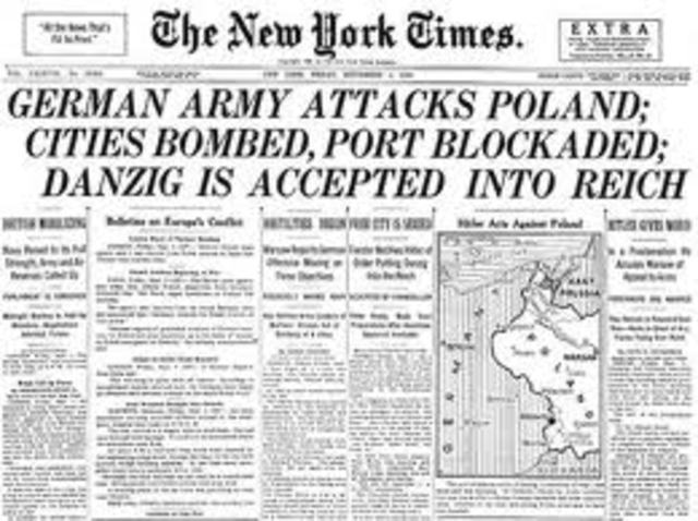 Hitler invades Poland.