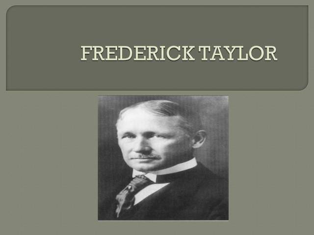 NACE FREDERICK TAYLOR