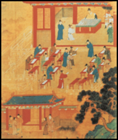 The Song Dynasty starts the civil service exams.