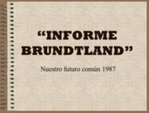 Comisión Mundial para el Medio Ambiente y Desarrollo, Nuestro Futuro Común Informe Bruntland