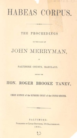 Habeas Corpus suspended nationwide