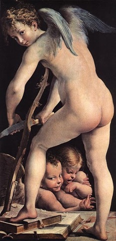 Cupido che fabbrica l'arco