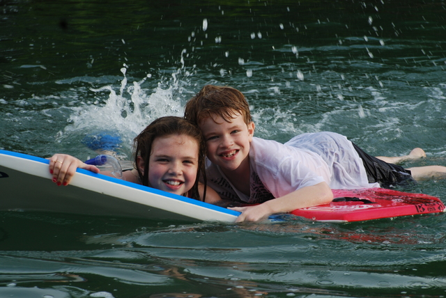 Splashing around in the canal!