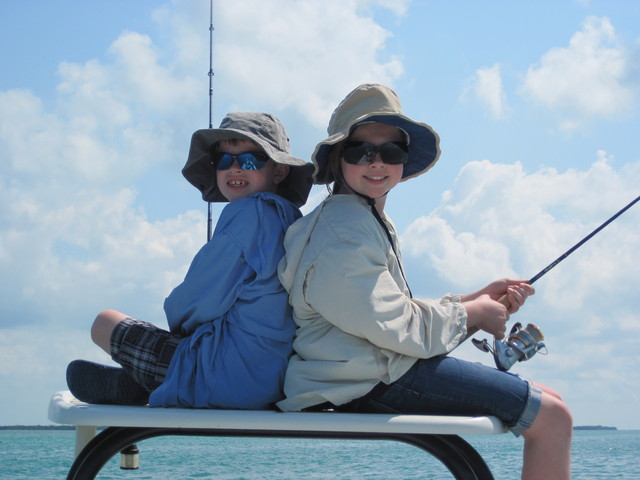 Fishing on Poppy's boat