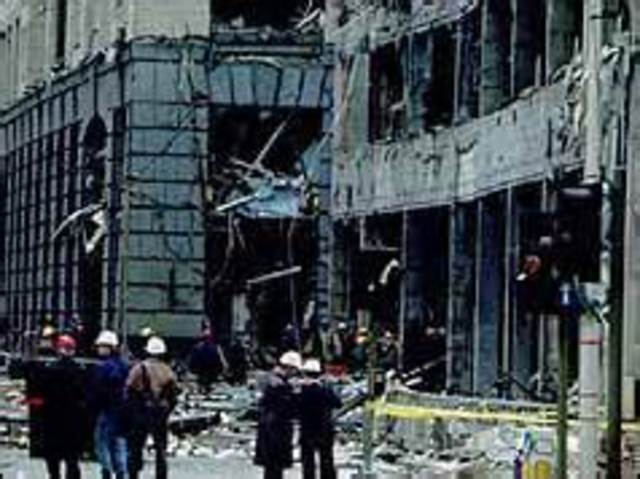 The Irish Republican Army blew up a bus in London, England