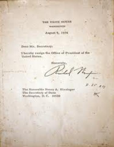 Date of Nixon’s resignation