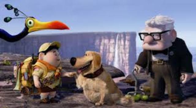 Carl, Russell and Kevin meet Dug.