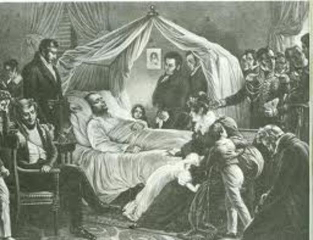 Napoleon dies at St. Helena