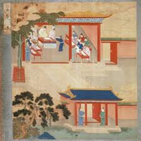 The Song Dynasty starts the civil service exams