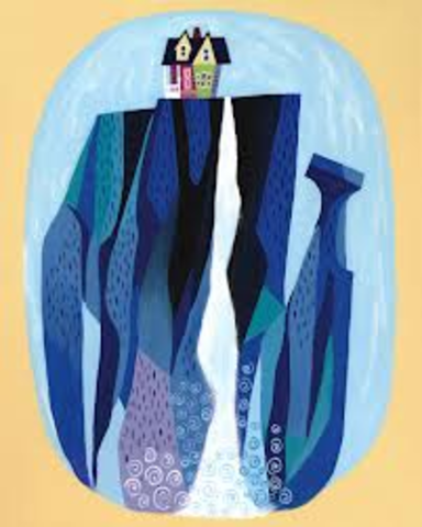 •	Carl places the house on Paradise Falls